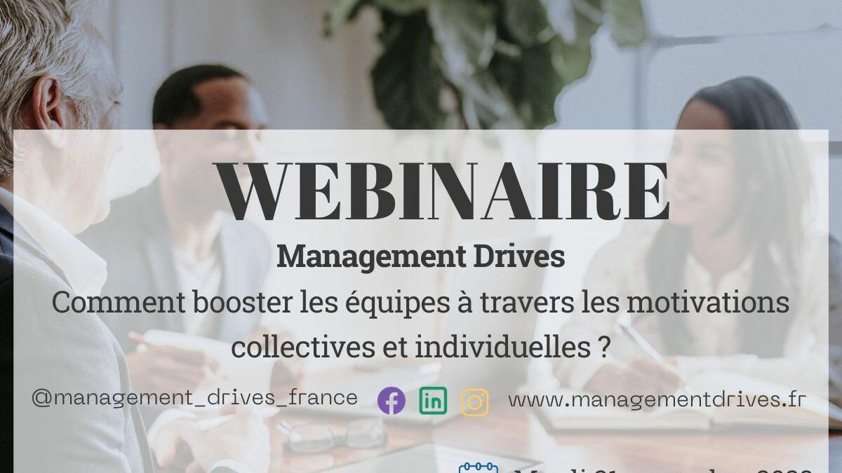 Webinaire Management Drives 21 novembre 2023